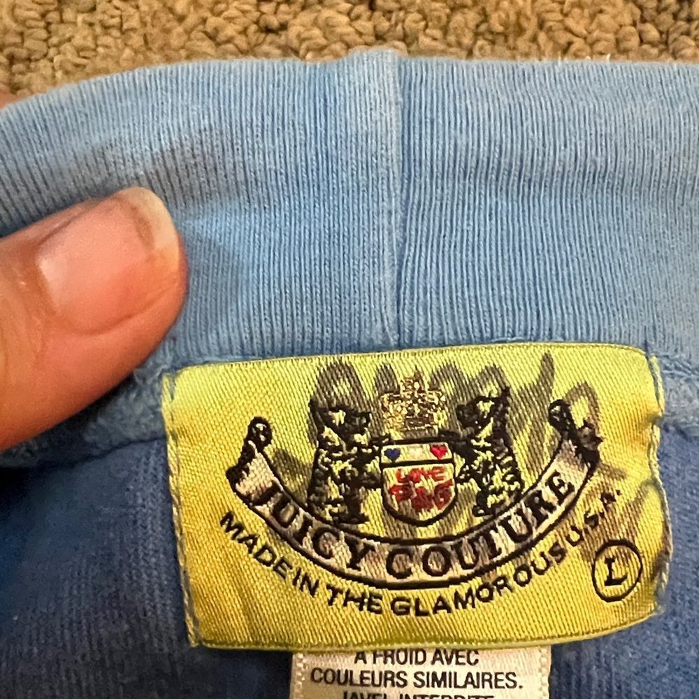 Juicy Couture Classic Terrycloth Mini Skirt Blue Size Large - Picture 3 of 9